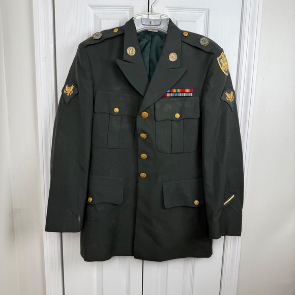 US Army Men's Class A Dress Coat – Vietnam Era – DeRossi & Son – Size 39S‎